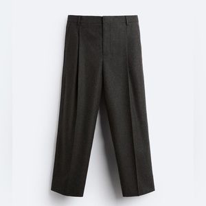 Zara wool blend suit pants in dark gray. Size 30, new with tags.